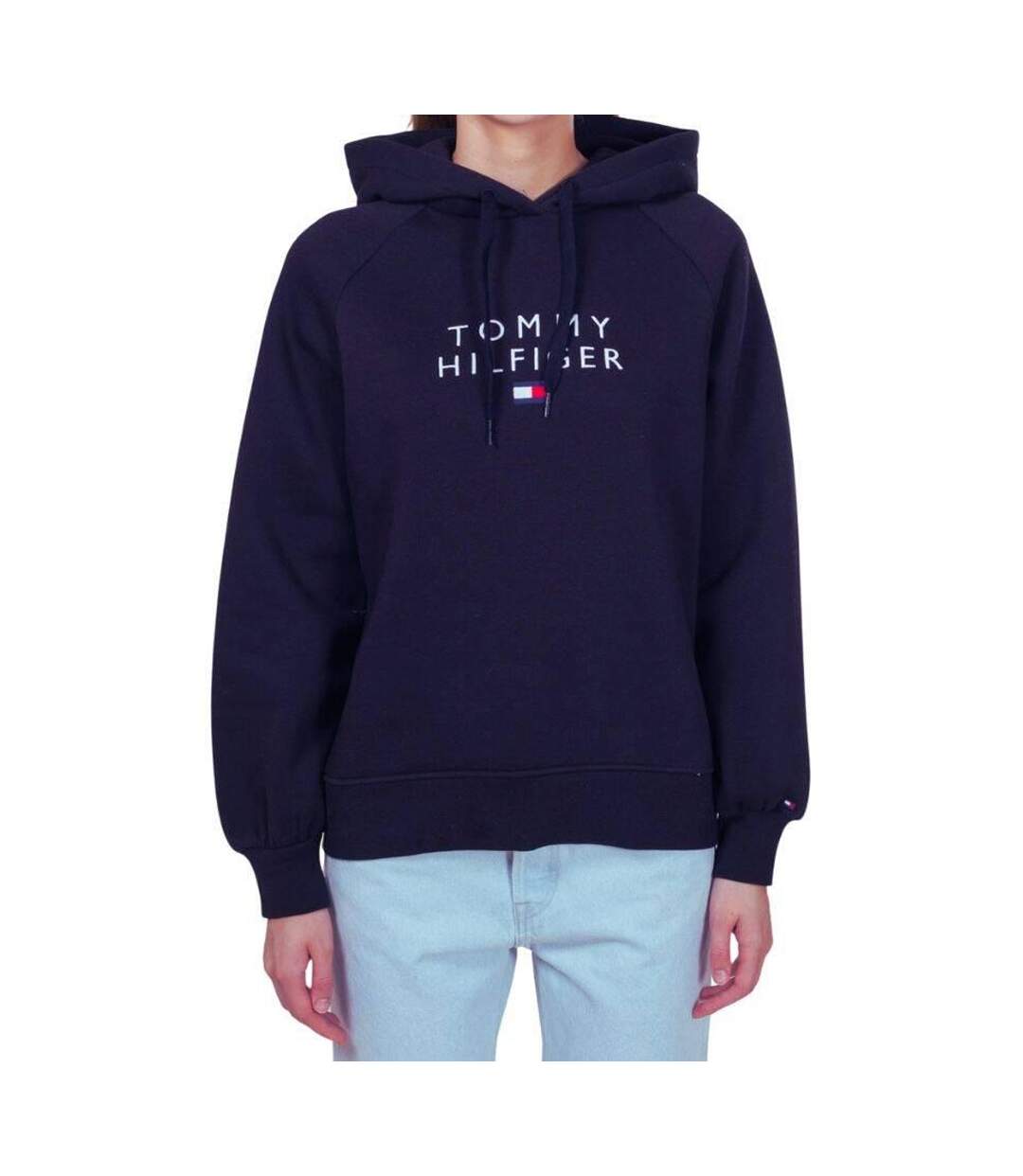Sweat À Capuche Femme Bleu Marine Tommy Hilfiger-1