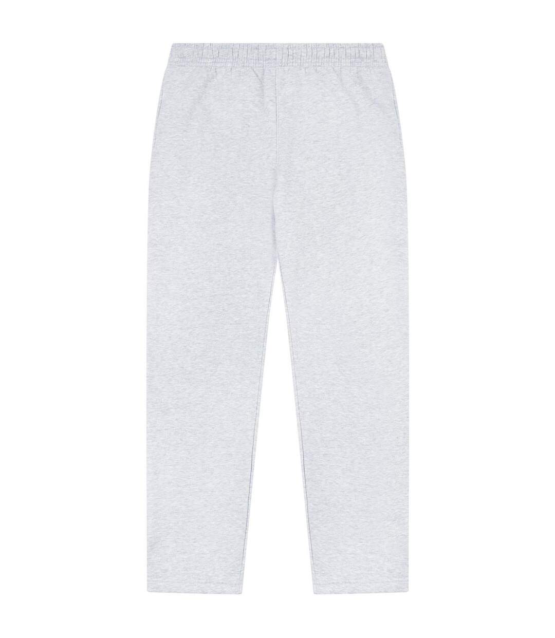 Unisex Adult Core Combed Cotton Split Hem Jogging Bottoms Ash Grey Casual Classics-3