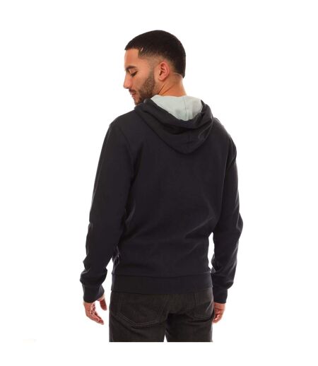 Mens Sew-on Hoodie Dark Blue Boss