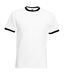 T-shirt à manches courtes homme blanc/ noir Fruit of the Loom-1