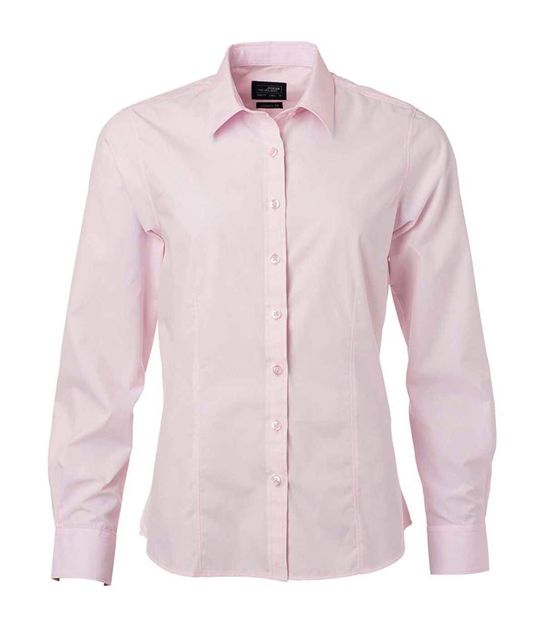 chemise popeline manches longues - JN677 - femme - rose clair-1
