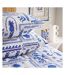 Frieze duvet cover set blue/white Furn-2