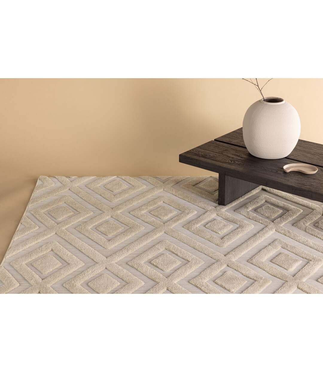 Tapis Shaggy Déco Pia 200x290cm Beige-5