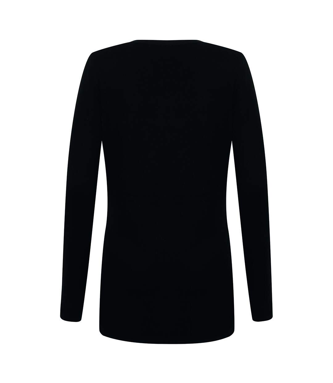 Henbury Ladies/Womens V-Neck Button Fine Knit Cardigan (Black) - UTRW662-3