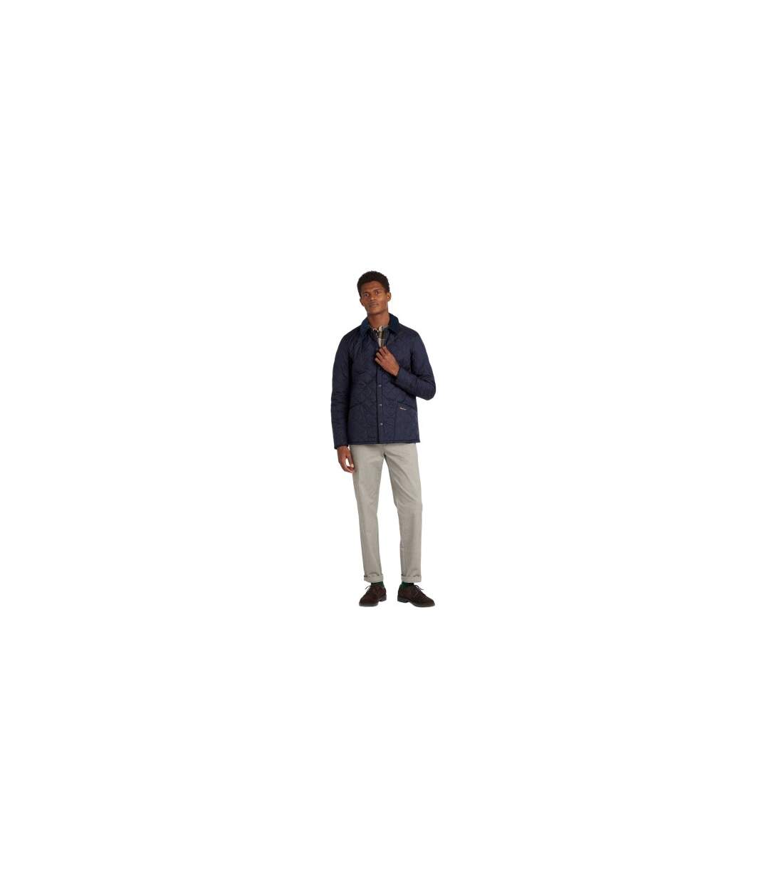 Mens Liddesdale Diamond Quilt Jacket Navy Barbour-1