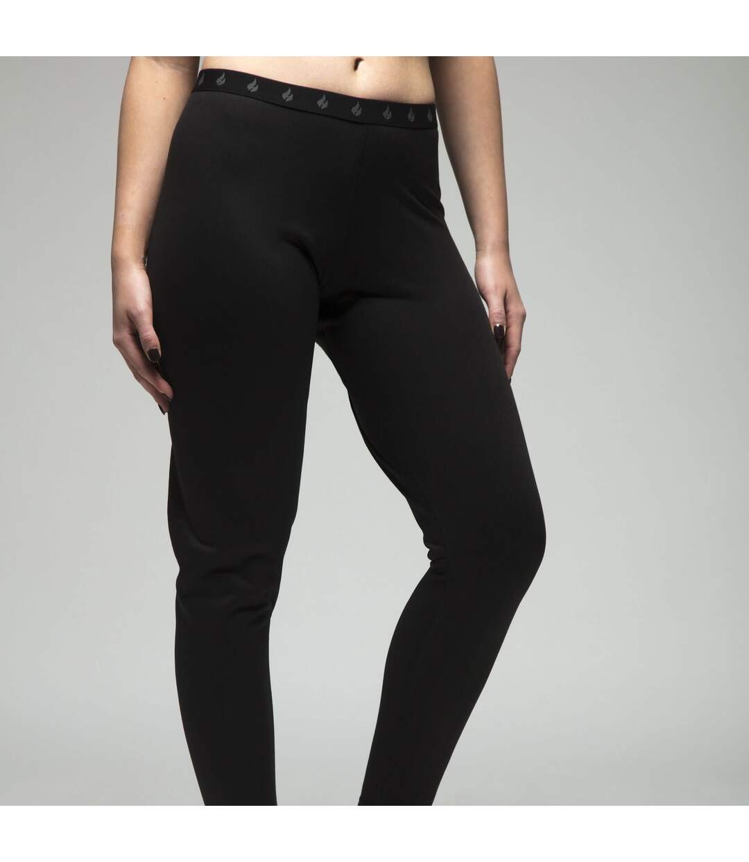 Ladies Fleece Lined Base Layer Thermal Long John Bottoms-4