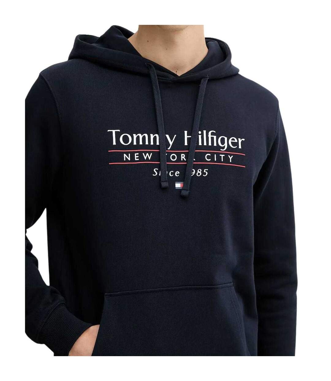 Sweat À Capuche Homme Bleu Marine Tommy Hilfiger-4
