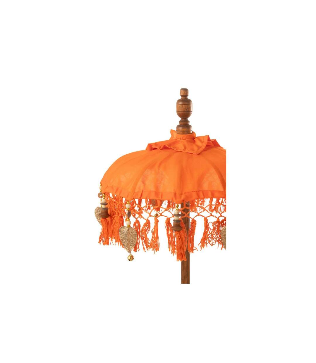 Parasol Déco Avec Pompons Dayu 85cm Orange-4