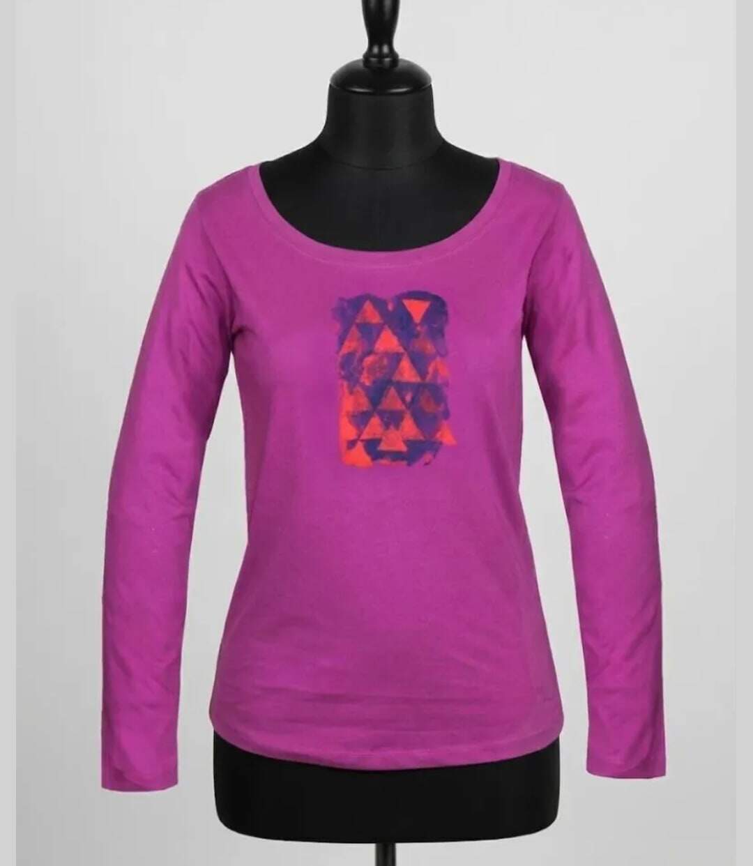 Mayflower NEON1 : Tee-shirt manches longues rose fushia 100% coton éclatant-3