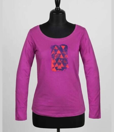 Mayflower NEON1 : Tee-shirt manches longues rose fushia 100% coton éclatant