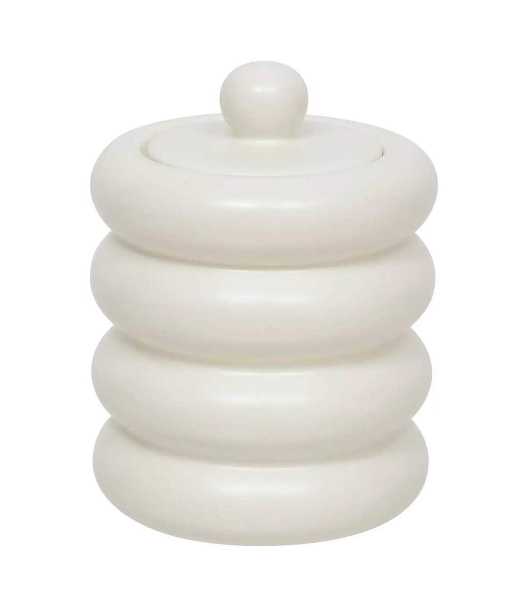 Boîte Déco en Céramique Mike 14cm Blanc-1