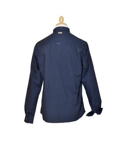 Chemise homme manches longues de couleur bleu nuit