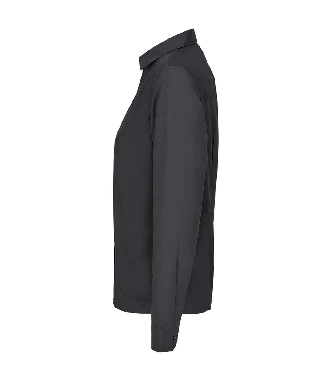 Womens/ladies Bailey Poplin Long-sleeved Shirt Black SOLS-3
