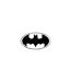 Batman Fun Sketch Logo Print (White/Black) (30cm x 30cm)