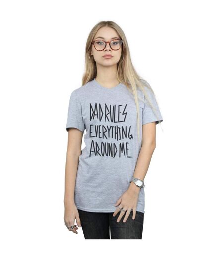 Disney Womens/Ladies The Lion King Dad Rules Everything Cotton Boyfriend T-Shirt (Gris sportif) - UTBI29095