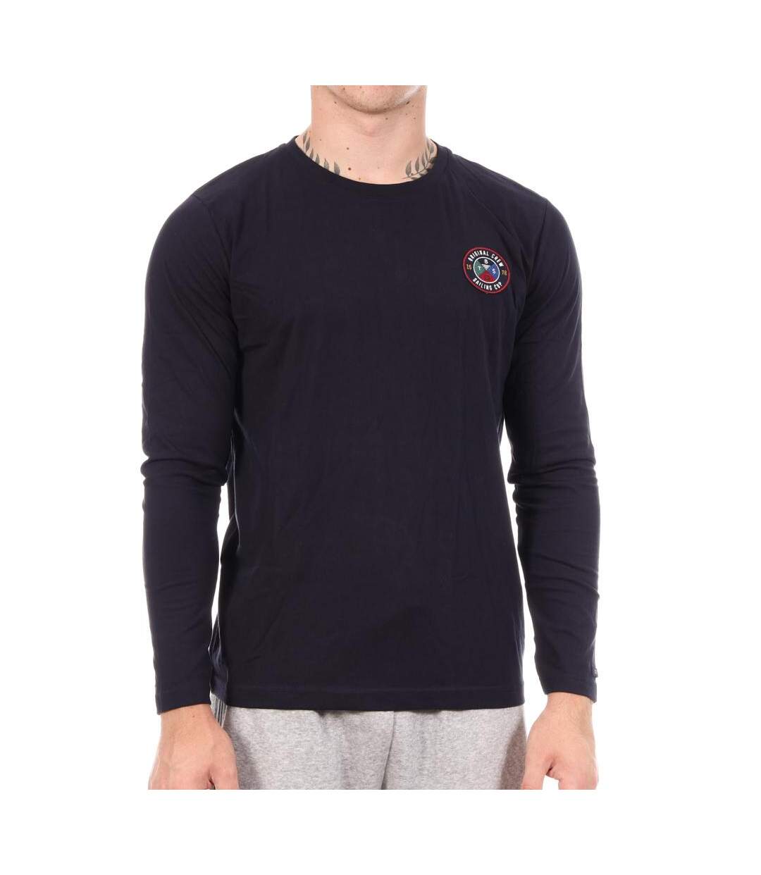 T-shirt marine homme tbs pierelon-1