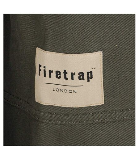 Chemise Manches Longues Motif/style Logo Homme Gris Firetrap