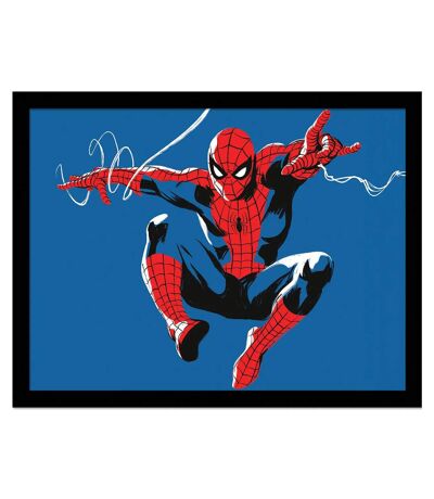 Spider-Man - Poster encadré WEB LINES LANDSCAPE (Bleu / Rouge) (30 cm x 40 cm) - UTPM8605