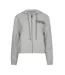 Womens/ladies Logo Cotton Long-sleeved Full Zip Hoodie Grey Marl Calvin Klein-2