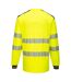 Portwest Mens PW3 Cotton Hi-Vis Comfort Long-Sleeved T-Shirt (Yellow/Black) - UTPW1094