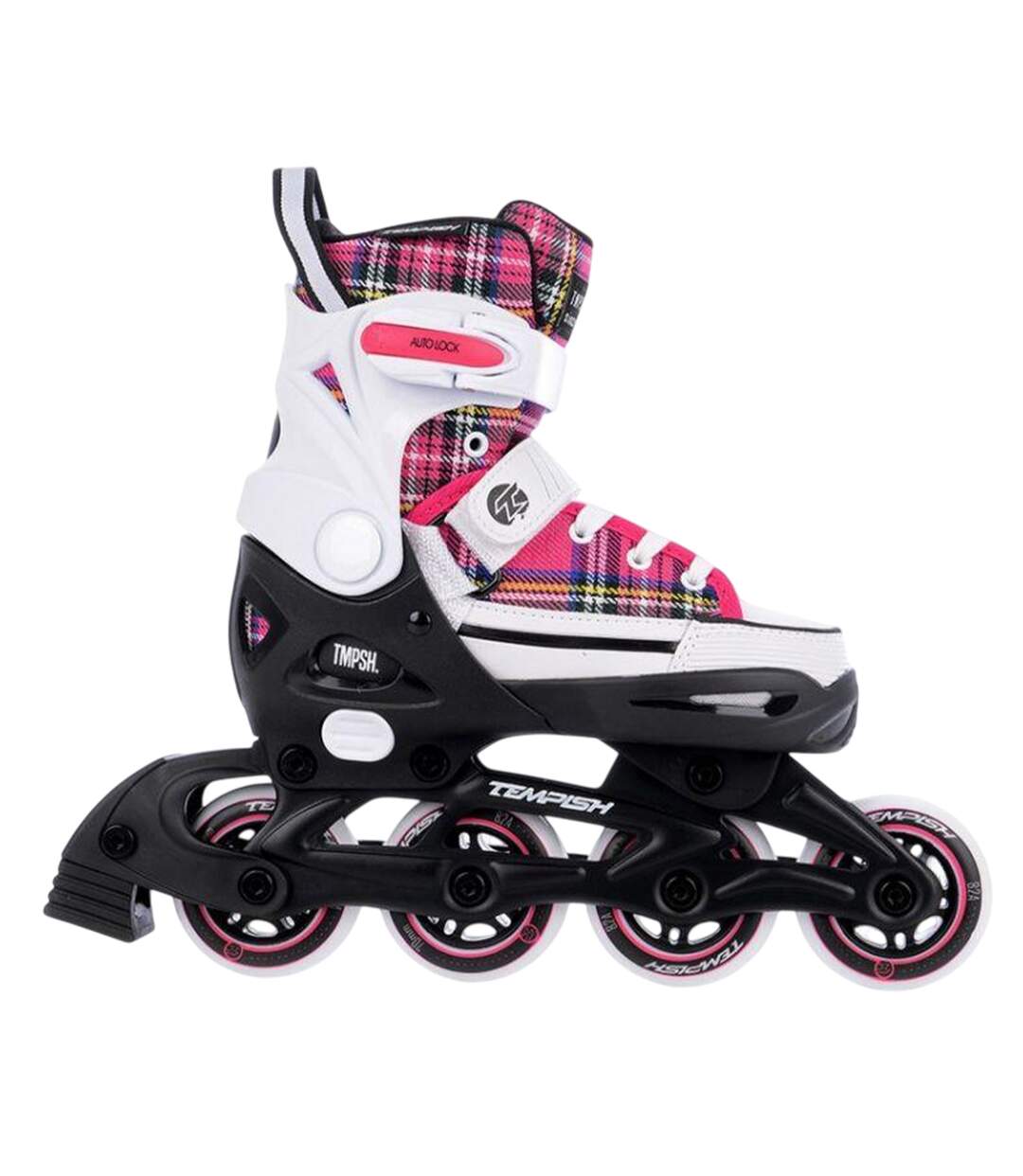 Patins À Roulettes Alignées Rebel Enfant 30-32 Fr Blanc Rose Tempish-1