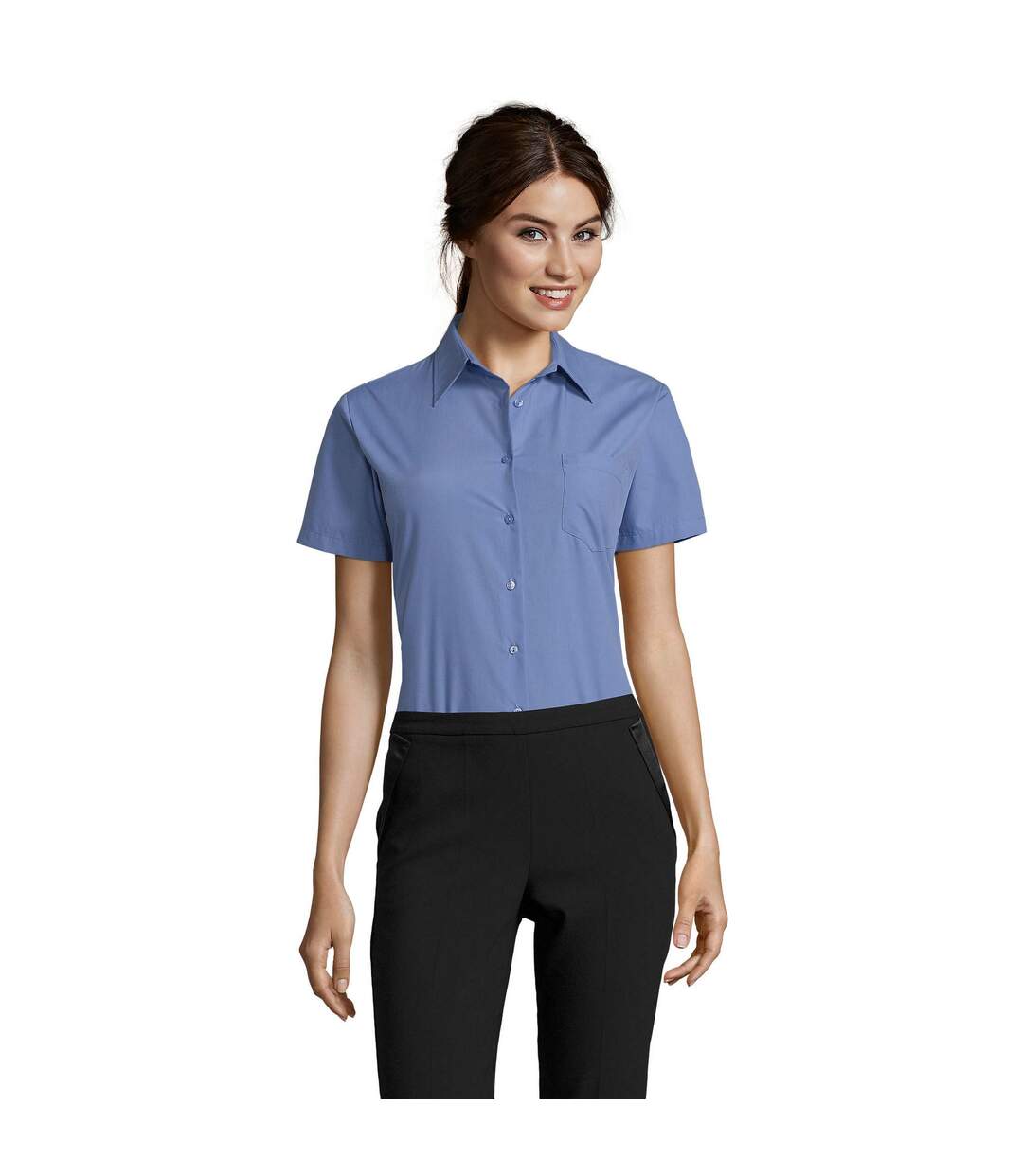 Chemisier Escape Femme Bleu Violet Pastel SOLS-1