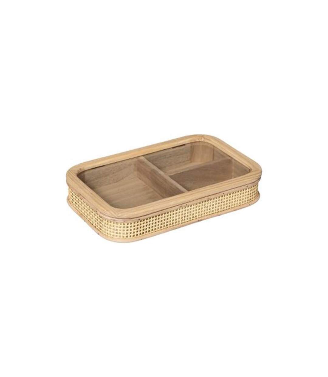 Boite à Bijoux Déco Cannage 28cm Naturel-1