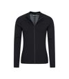 Mountain Warehouse Mens Merino Wool Full Zip Base Layer Top (Black)