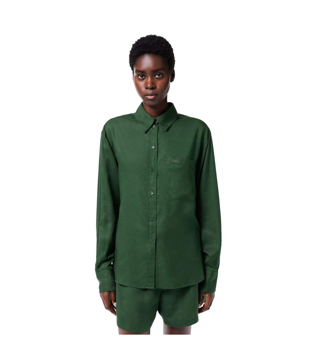 Chemisier Flowing Femme Vert Lacoste-1