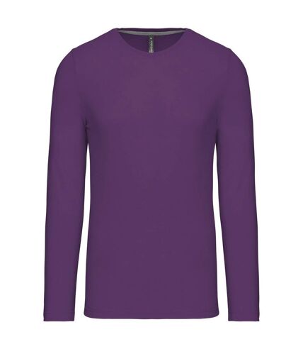 T-shirt manches longues col rond - K359 - violet purple - homme