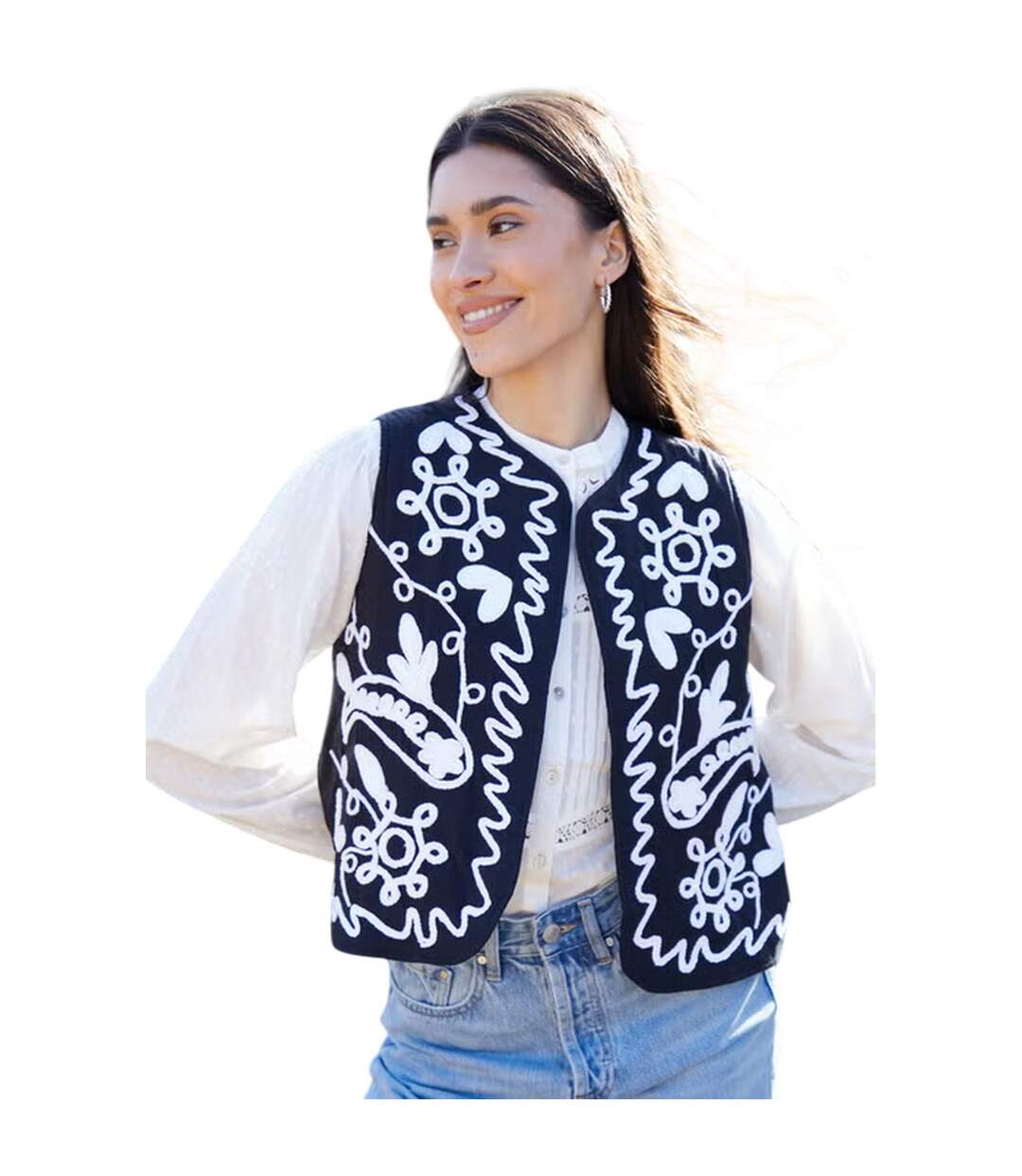 Womens/ladies Tulsi Regular Gilet Black Threadbare-4