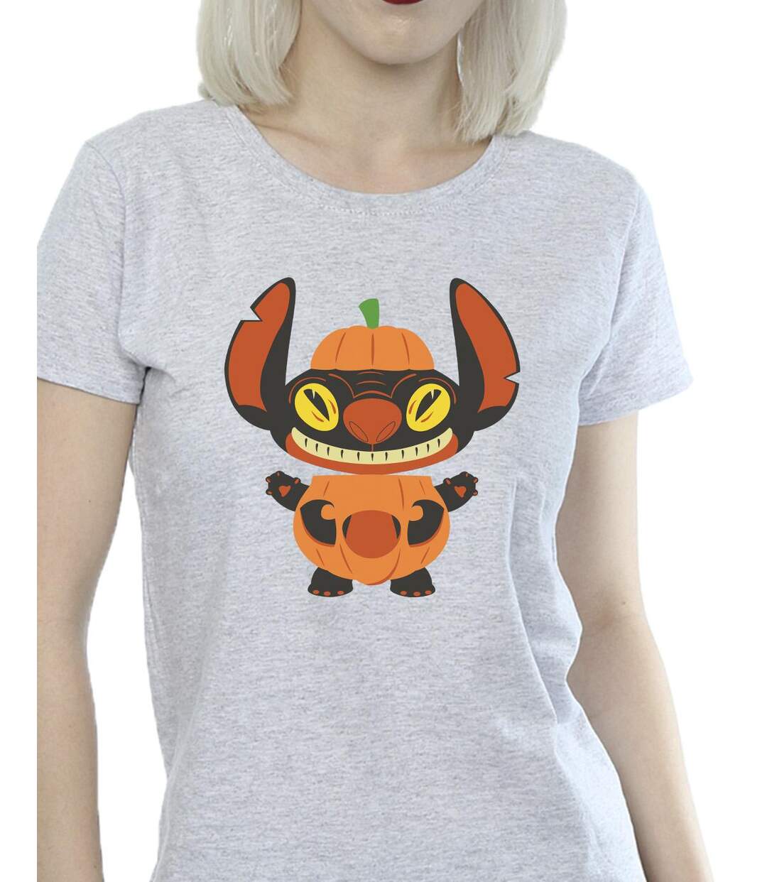 Disney Femme/Les femmes Lilo & Stitch Pumpkin Costume Cotton T-Shirt (Gris sportif) - UTBI26031-3