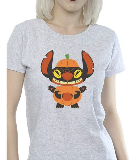 Disney Femme/Les femmes Lilo & Stitch Pumpkin Costume Cotton T-Shirt (Gris sportif) - UTBI26031