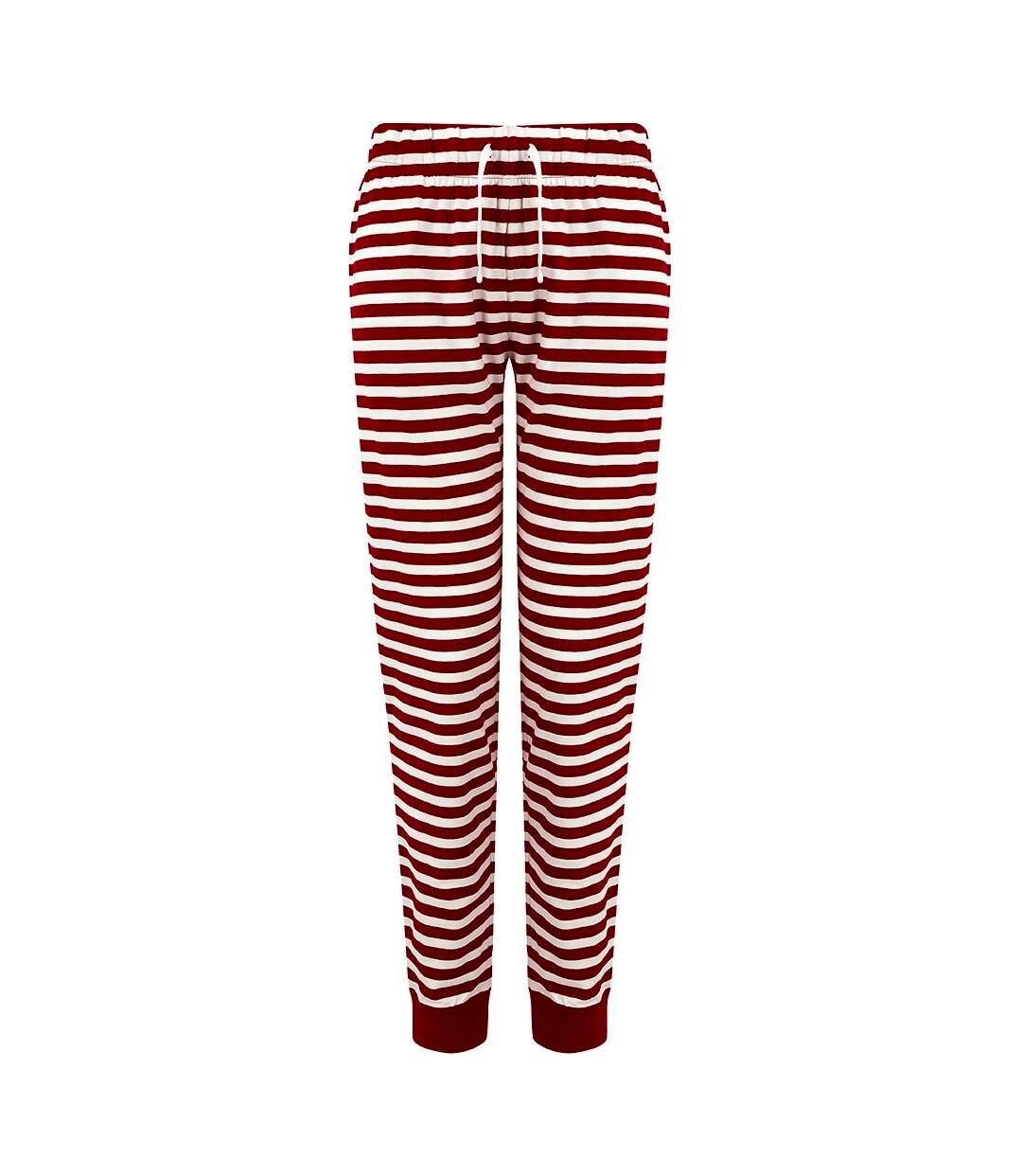 SF Pantalon confort à rayures pour femmes/femmes (Rouge / blanc) - UTPC4338