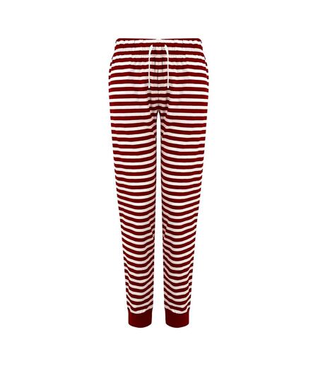 SF Pantalon confort à rayures pour femmes/femmes (Rouge / blanc) - UTPC4338
