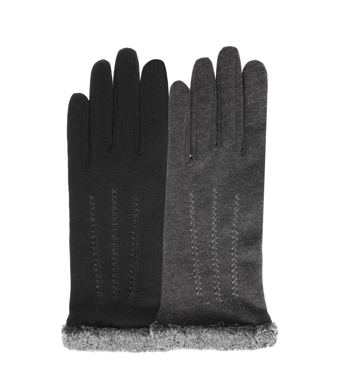 Isotoner Gants femme tactiles en tissu doux et chaud-2