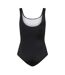 Womens/ladies Electric Scoopback One Piece Swimsuit Black Zoggs-2