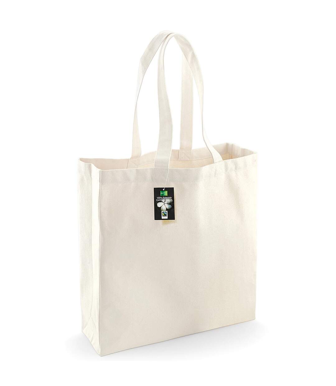 Westford Mill Cotton Classic Shopper Bag (21 Liters) (Natural) (One Size) - UTBC3619-1