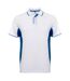 Polo montmelo adulte blanc/bleu royal Roly