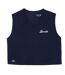 Womens/ladies Printed Ultra Dry Sport Crop Top Blue Lacoste-1