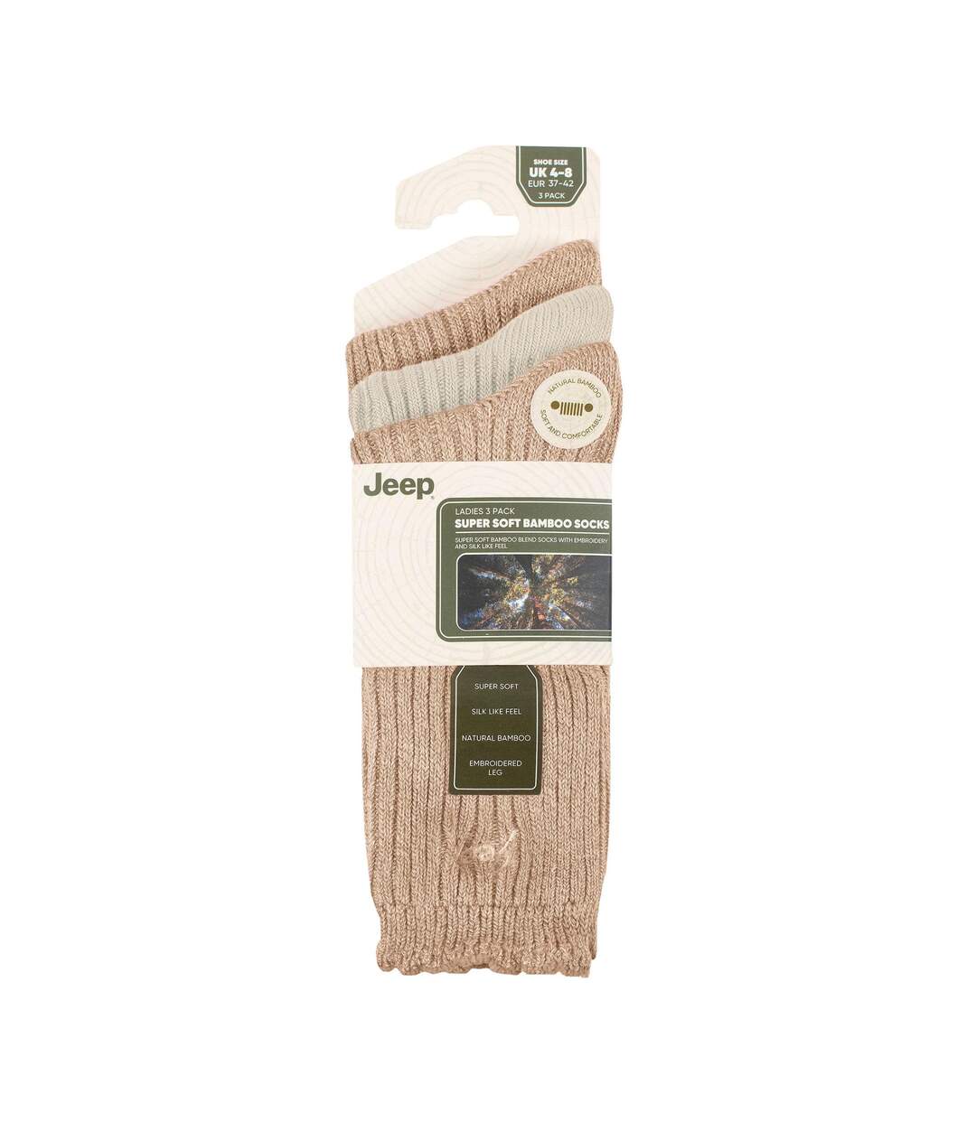 3 Pack Ladies Bamboo Scalloped Ankle Socks | Ribbed Cushioned-2