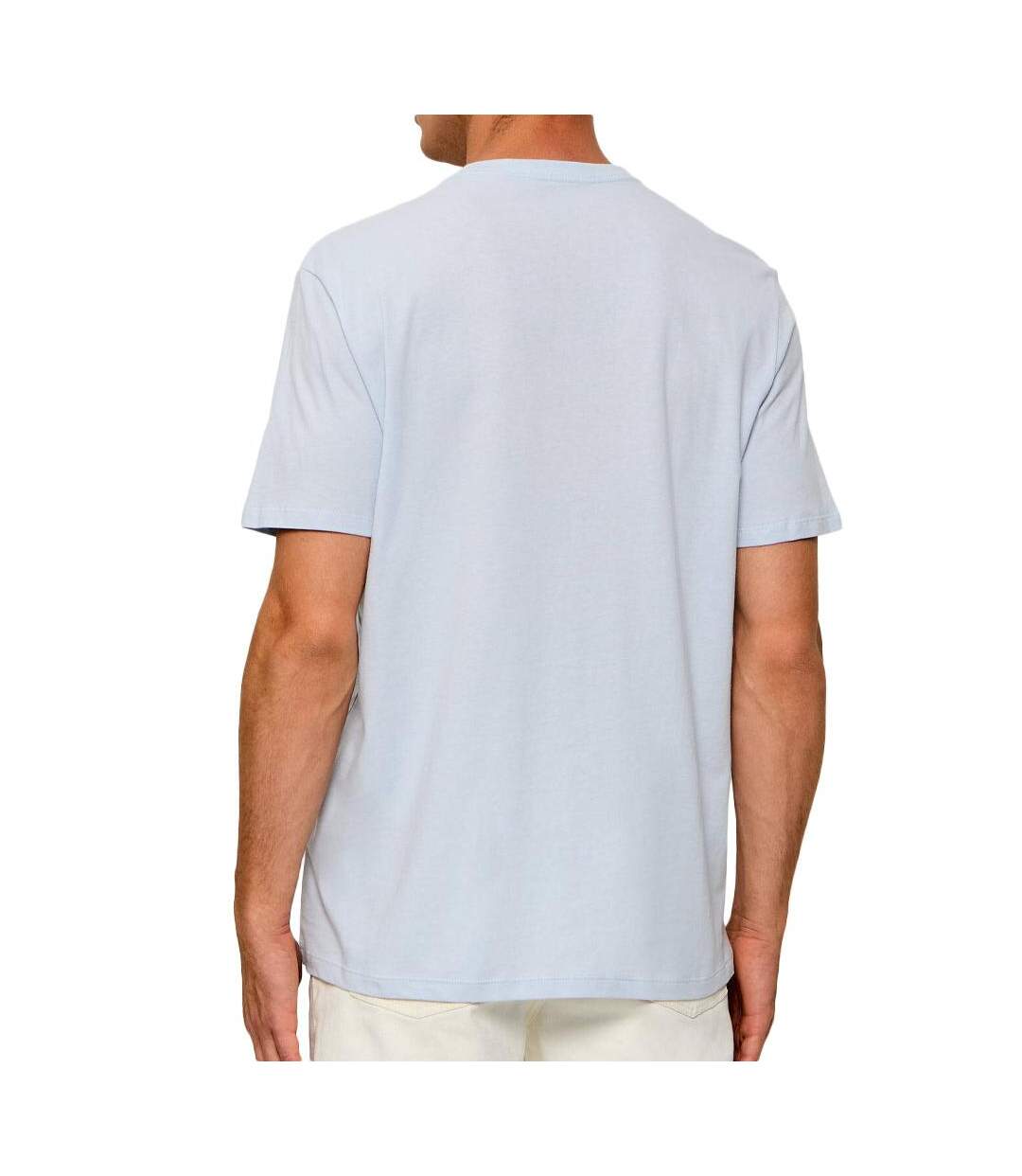 T-Shirt bleu clair homme calvin klein jeans micros-2