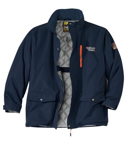 Men's Navy Quilted Parka