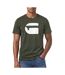 T-Shirt kaki homme g-star raw logo-1