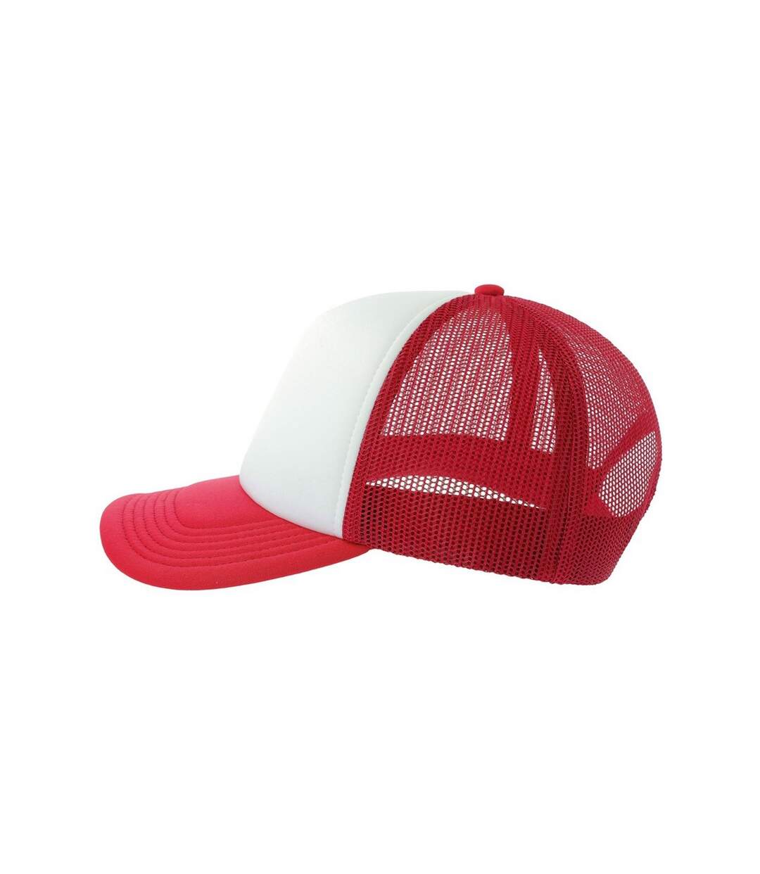 Casquette Trucker Motif/style 5 Panneaux Rapper-s Adulte Blanc Rouge Atlantis-4