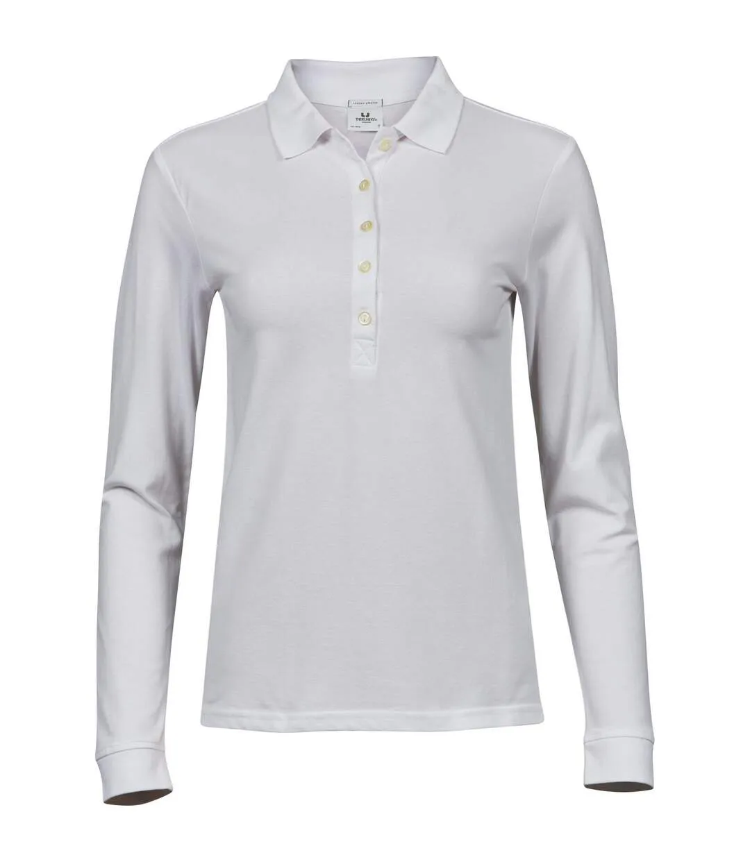 Polo Manches Longues Femme Blanc Tee Jays-2