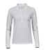 Polo Manches Longues Femme Blanc Tee Jays-2