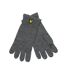 Racked ribbed gloves mid grey marl Lyle & Scott