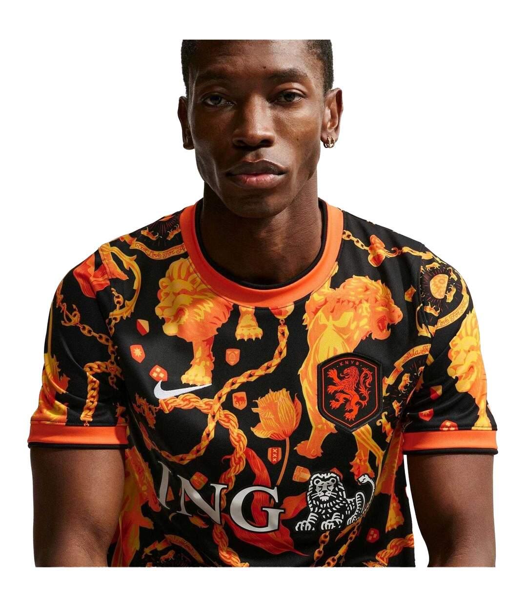 Maillot De Foot Motif/style Pays-bas Pre Match Homme Noir Blanc Nike-4