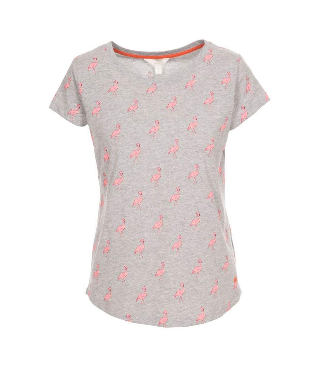 Womens Carolyn Short Sleeved Patterned T Shirt Grey Trespass-2